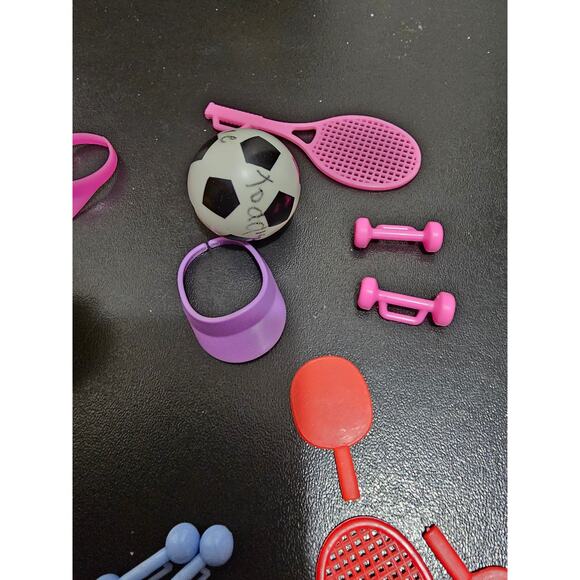 Vintage 1990s Barbie Tennis Sports Work Out Accessories - Picture 2 of 7